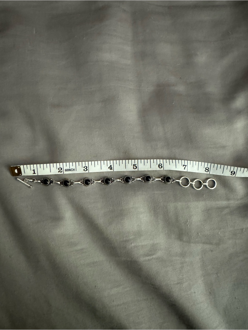 Sterling Silver Black Onyx Bracelet - Picture 4 of 4